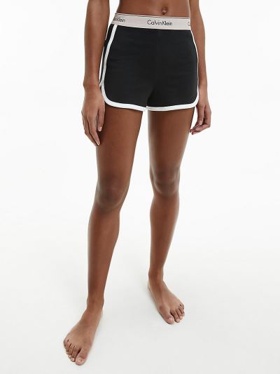 Calvin Klein Ruhák HU184453 | Calvin Klein Modern Cotton Női Lounge Rövidnadrág Fekete / Narancssárg